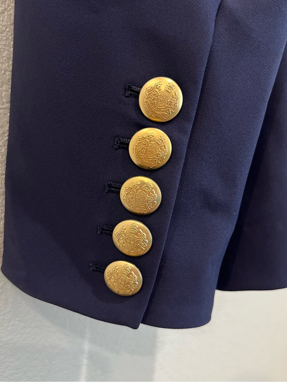 Quince Navy Double-Breasted Blazer with Gold Buttons - Picture 8 of 10